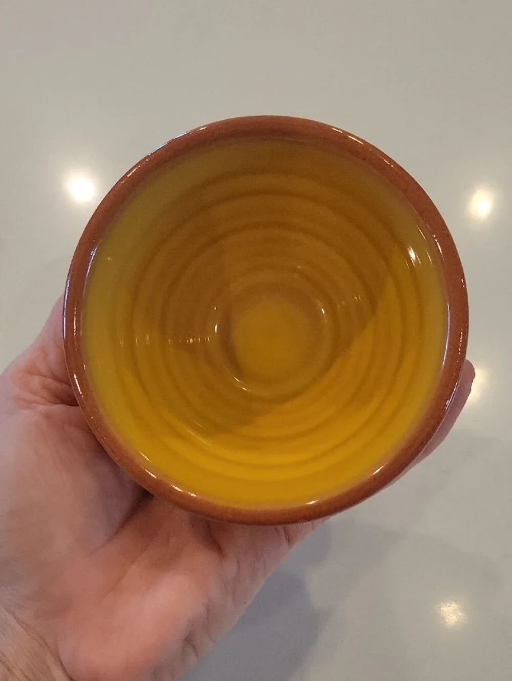 Pier 1 Nectar Yellow Glazed Terracotta Bowl